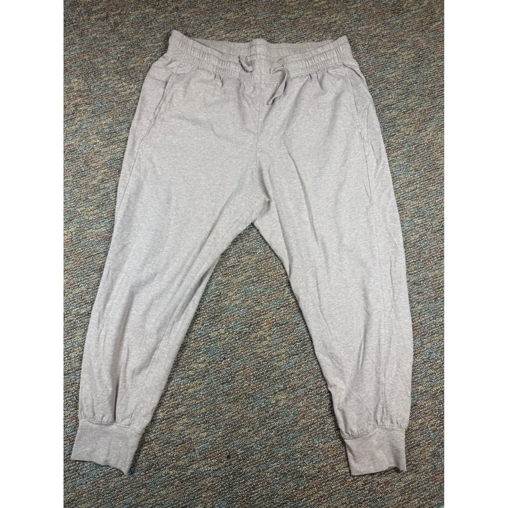 Pact Organic Cotton Joggers Womens Large Gray Drawstring Lounge Sweatpants L
